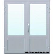 Дверь противопожарная двупольная с остеклением EIW-30 ДПМ-185